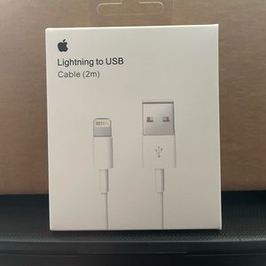 New, unopened and authentic Apple Lighting to USB Cable (2m) (6ft) Charger.